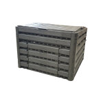 Composteur compost'wood modulable 400 l, taupe imitation bois - bellijardin