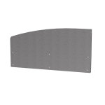 Crédence courbe gauche inox pour cuisine extérieure - le marquier Crédence courbe gauche inox pour cuisine extérieure - le marquier