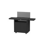 Desserte cuisine avec tablettes coulissantes - 80 x 55 cm - noir - le marquier