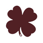 Dessous de plat en m�tal trefle 27 x 27 cm cerise noire - fermob