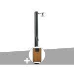 Douche solaire 25 l solaris luxe + plancher solaire bois teck - ubbink Douche solaire 25 l solaris luxe + plancher solaire bois teck - ubbink