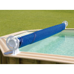 Enrouleur de bche luxe pour piscine hors - sol bois - ubbink