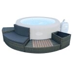 Ensemble mobilier 4 modules pour spa gonflable lay - z - spa rond 180 cm - bestway