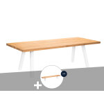 Ensemble table de jardin en teck seychelles + 2 bancs en teck - jardiline Ensemble table de jardin en teck seychelles + 2 bancs en teck - jardiline