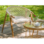 Fauteuil de jardin en macramé coton - jardiline Fauteuil de jardin en macramé coton - jardiline