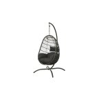 Fauteuil suspendu noir odssa - jardideco