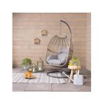 Fauteuil suspendu ?uf de jardin gris royan - jardideco Fauteuil suspendu ?uf de jardin gris royan - jardideco