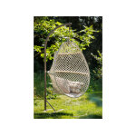 Fauteuil ?uf suspendu en macram coton - jardiline