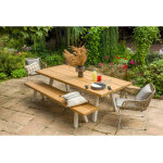 Grande table de jardin en teck avec structure en aluminium seychelles - 10 places - jardiline