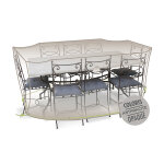 Housse de protection cover air pour table rectangulaire + 10 chaises - 290 x 130 x 70 cm - jardiline