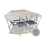 Housse de protection cover air pour table rectangulaire + 6 chaises - 190 x 120 x 70 cm - jardiline