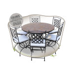 Housse de protection cover air pour table ronde + 6 chaises - Ø 160 x 70 cm - jardiline Housse de protection cover air pour table ronde + 6 chaises - Ø 160 x 70 cm - jardiline