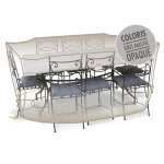 Housse de protection cover line pour table rectangulaire + 10 chaises - 290 x 130 x 70 cm - jardiline ... Housse de protection cover line pour table rectangulaire + 10 chaises - 290 x 130 x 70 cm - jardiline ...