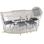 Housse de protection cover line pour table rectangulaire + 6 chaises - 240 x 130 x 70 cm - jardiline Housse de protection cover line pour table rectangulaire + 6 chaises - 240 x 130 x 70 cm - jardiline