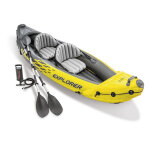 Kit cano gonflable 2 places explorer k2 avec rames et gonfleur - intex