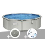 Kit piscine acier ronde bestway hydrium 4, 60 x 1, 20 cm + 10 kg de zolite + kit d'entretien deluxe