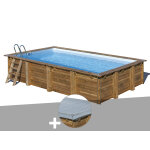 Kit piscine bois gr evora 6, 20 x 4, 20 x 1, 33 m + bche hiver