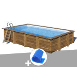 Kit piscine bois gré mango 6, 18 x 3, 20 x 1, 33 m + bâche à bulles Kit piscine bois gré mango 6, 18 x 3, 20 x 1, 33 m + bâche à bulles