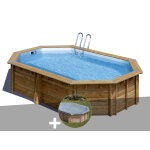 Kit piscine bois gr vermela 6, 72 x 4, 72 x 1, 46 m + bche hiver