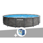 Kit piscine tubulaire intex baltik ronde 5, 49 x 1, 22 m + b�che � bulles
