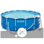 Kit piscine tubulaire intex metal frame ronde 4, 57 x 1, 22 m + kit d'entretien Kit piscine tubulaire intex metal frame ronde 4, 57 x 1, 22 m + kit d'entretien