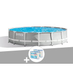 Kit piscine tubulaire intex prism frame ronde 4, 57 x 1, 07 m + 6 cartouches de filtration