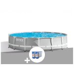 Kit piscine tubulaire intex prism frame ronde 4, 57 x 1, 22 m + 6 cartouches de filtration Kit piscine tubulaire intex prism frame ronde 4, 57 x 1, 22 m + 6 cartouches de filtration