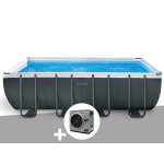 Kit piscine tubulaire intex ultra xtr frame rectangulaire 5, 49 x 2, 74 x 1, 32 m + pompe � chaleur
