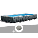 Kit piscine tubulaire intex ultra xtr frame rectangulaire 9, 75 x 4, 88 x 1, 32 m + 20 kg de z�olite