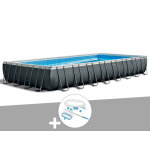 Kit piscine tubulaire intex ultra xtr frame rectangulaire 9, 75 x 4, 88 x 1, 32 m + kit d'entretien