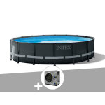 Kit piscine tubulaire intex ultra xtr frame ronde 4, 88 x 1, 22 m + pompe � chaleur