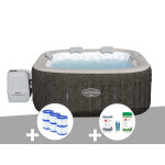 Kit spa gonflable bestway lay - z - spa cabo carr hydrojet 4 / 6 places + 6 filtres + kit de traitement ...