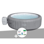 Kit spa gonflable bestway lay - z - spa grenada rond airjet 6 / 8 places + kit traitement brome
