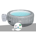 Kit spa gonflable bestway lay - z - spa honolulu rond airjet 4 / 6 places + kit traitement brome