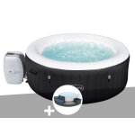 Kit spa gonflable bestway lay - z - spa miami rond airjet 4 places + ensemble mobilier 4 modules