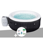 Kit spa gonflable bestway lay - z - spa miami rond airjet 4 places + kit traitement brome