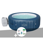 Kit spa gonflable bestway lay - z - spa milan rond airjet plus 4 / 6 places + kit traitement brome