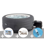 Kit spa gonflable intex purespa access rond bulles 4 places + 6 filtres + kit d'entretien + aspirateur ...