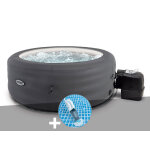Kit spa gonflable intex purespa access rond bulles 4 places + aspirateur