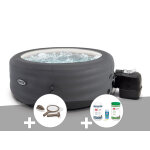 Kit spa gonflable intex purespa access rond bulles 4 places + kit d'entretien + kit de traitement brome ...