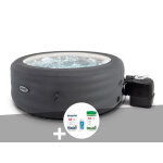 Kit spa gonflable intex purespa access rond bulles 4 places + kit traitement brome