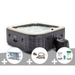 Kit spa gonflable intex purespa ardoise carré bulles 4 places + 6 filtres + kit d'entretien + kit traitement ... Kit spa gonflable intex purespa ardoise carré bulles 4 places + 6 filtres + kit d'entretien + kit traitement ...