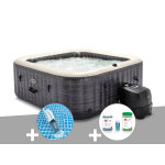 Kit spa gonflable intex purespa ardoise carré bulles 4 places + aspirateur + kit traitement brome Kit spa gonflable intex purespa ardoise carré bulles 4 places + aspirateur + kit traitement brome
