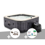 Kit spa gonflable intex purespa ardoise carré bulles 4 places + kit d'entretien + kit de traitement brome ... Kit spa gonflable intex purespa ardoise carré bulles 4 places + kit d'entretien + kit de traitement brome ...