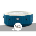 Kit spa gonflable intex purespa blue one rond bulles 2 / 4 places + kit d'entretien