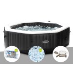 Kit spa gonflable intex purespa carbone octogonal bulles et jets 6 places + 12 filtres + 5 kg de sel ... Kit spa gonflable intex purespa carbone octogonal bulles et jets 6 places + 12 filtres + 5 kg de sel ...