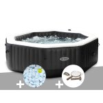 Kit spa gonflable intex purespa carbone octogonal bulles et jets 6 places + 5 kg de sel + kit d'entretien ... Kit spa gonflable intex purespa carbone octogonal bulles et jets 6 places + 5 kg de sel + kit d'entretien ...