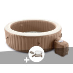 Kit spa gonflable intex purespa sahara rond bulles 8 places + kit d'entretien