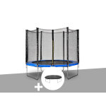 Kit trampoline jardideco cronos Ø 3, 66 m bleu + bâche de protection Kit trampoline jardideco cronos Ø 3, 66 m bleu + bâche de protection