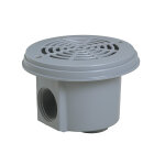 Lot de 2 bondes de fond  visser gris clair (liner) - hayward